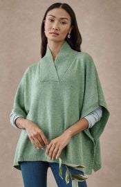 J Jill Knit Pullover Poncho in Dark Celadon Heather at J. Jill